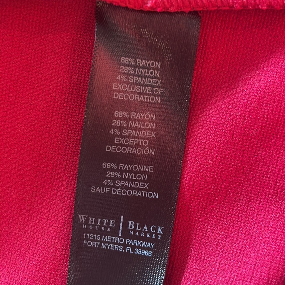 White House Black Market Red Ruffle Jacket - Picture 7 of 8